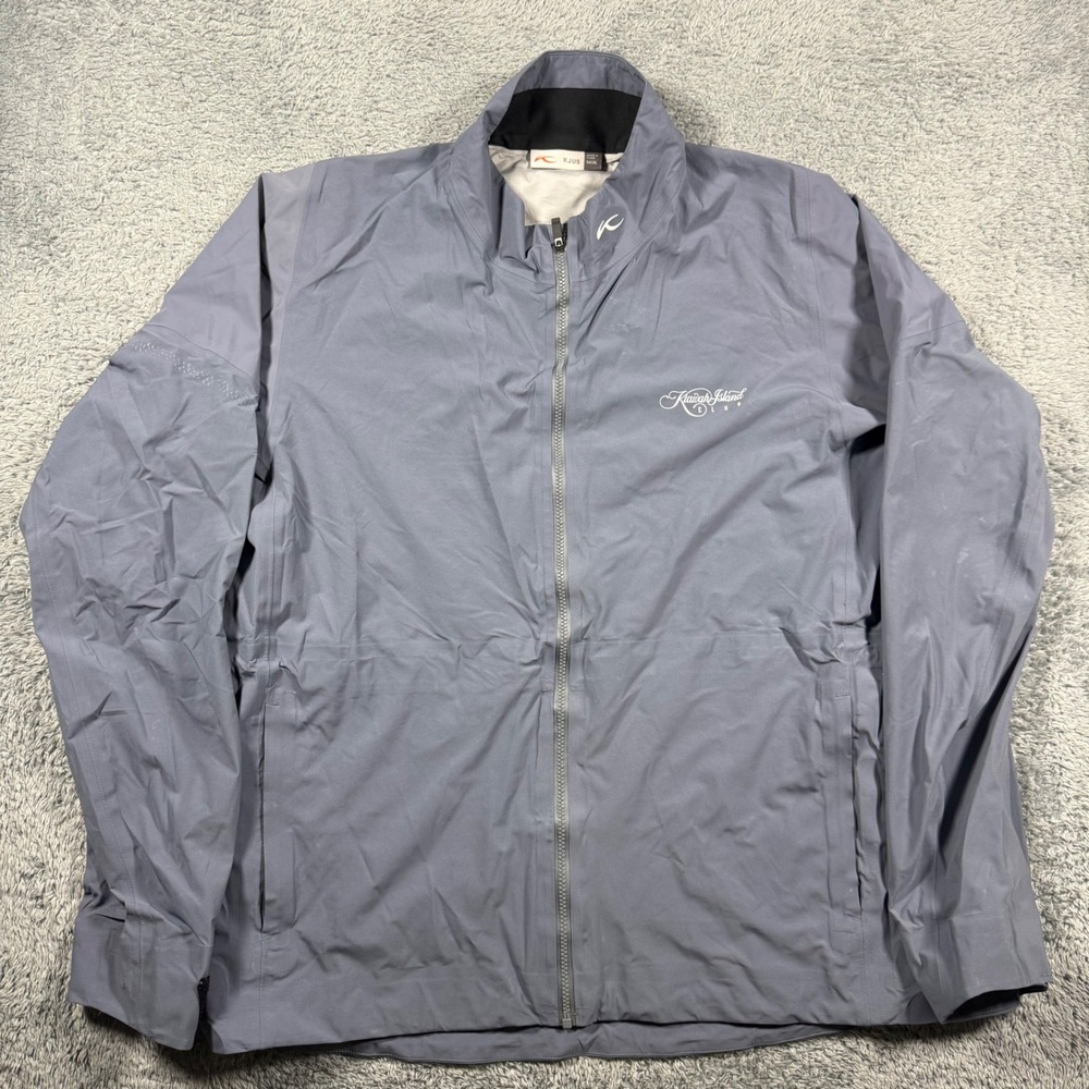 KJUS Pro 3L Jacket Mens XL Gray Kiawah Island Club Golf Rain Coat Waterproof